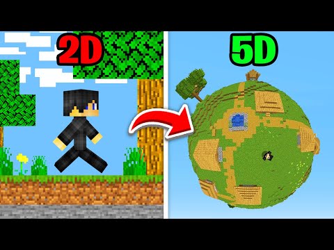 Minecraft, But From 2D to 3D to 4D to 5D...