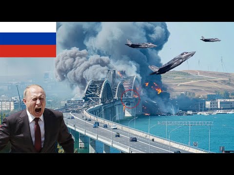 1 minute ago! US F-35 fighter jet dropped bombs as North Korean troops arrived at the Kursk Bridge.