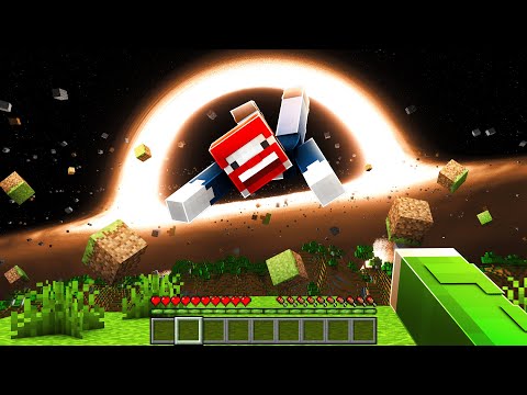 ich habe ein SCHWARZES LOCH in MINECRAFT GEBAUT