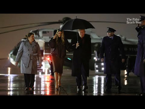 Donald Trump and Melania Trump depart for Thanksgiving weekend at Mar-a-Lago in Palm Beach, Florida