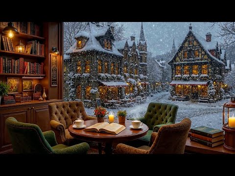 Good Mood Smooth Winter Jazz ⛄ Relaxing Piano at a Cozy Coffee Shop for Study, Work and Relax