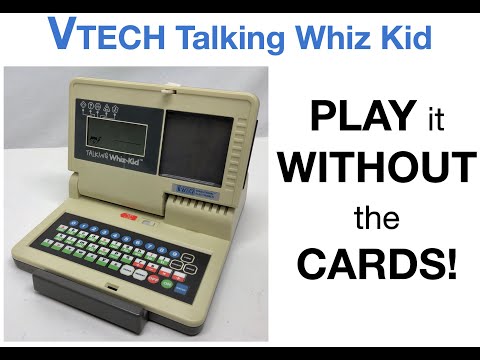 VTech Talking Whiz kid computer *** Play without Cards! *** Demo, instructions, and a  look inside