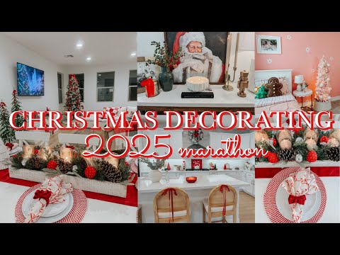 2025 CHRISTMAS DECORATING MARATHON || Christmas decorating 2025