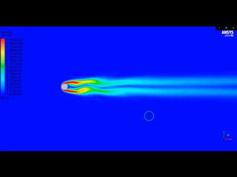ANSYS Fluent CFD Tutorial - Flow Over a Cylinder - Von Karman Flow