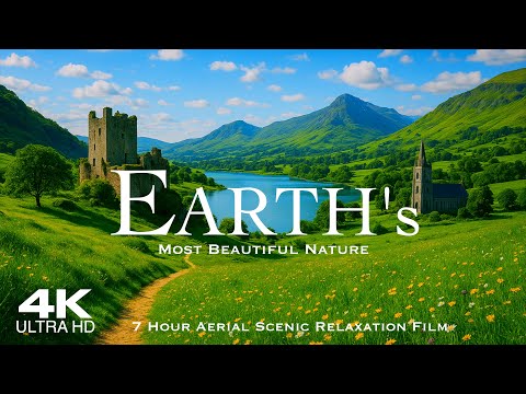 [4K] PLANET EARTH - HDR Dolby Vision - 7 Hours Relaxation Ambient Chillout Nature Film