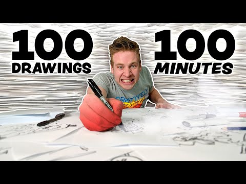 I Drew 100 PICTURES in 100 MINUTES... And it broke me