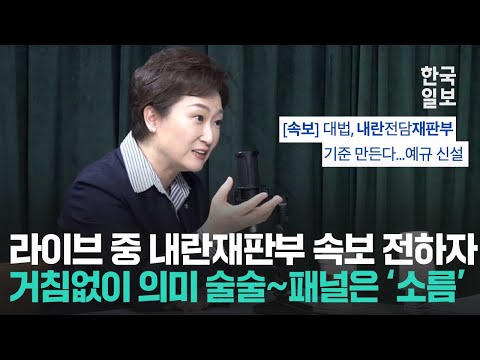 '대법원, 내란전담재판부 기준 만든다' 이언주 민주당 의원에 속보 전하자 의미 술술술
