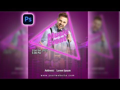 Create a Professional Music Event Poster in Photoshop | Step-by-Step Poster Design Tutorial