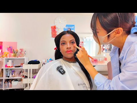 ASMR DRAMATIC CHINESE DOUYIN MAKEUP ON BLACK GIRL IN TOKYO |HIT OR MISS?