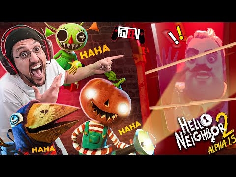 TRAPPING HELLO NEIGHBOR 2!  Greedy Little Brats Want all my Candy! (FGTeeV: The End of Alpha 1.5)