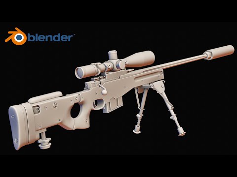 Modelling an AWM Sniper Rifle in Blender | Tutorial Part 1 (Arijan)