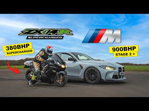 SUPERCHARGED ZX-14R NINJA vs 900BHP BMW M3 XDRIVE