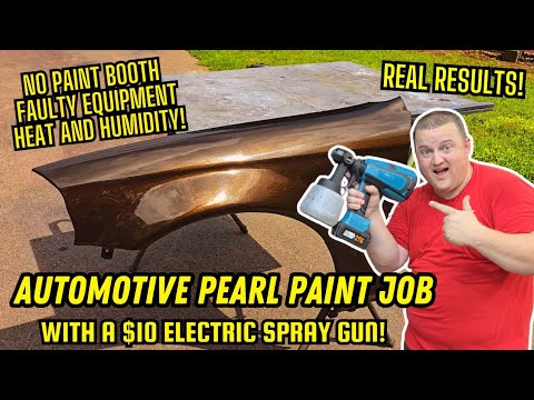 ELECTRIC SPRAY GUN PAINT JOB HOW TO GET GOOD RESULTS USING THE WORST SPRAY GUN ON YOUTUBE!