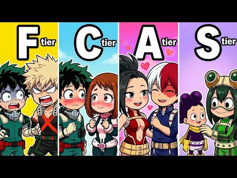 Most Popular My Hero Academia Ships And Their CHANCES of Romance!