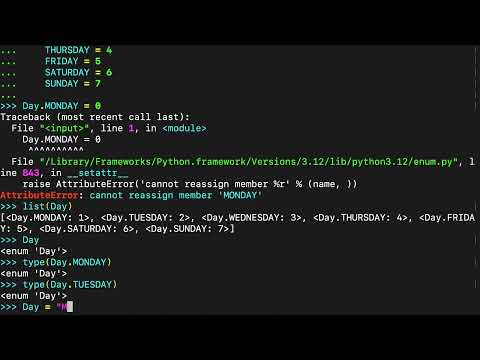 Python's enum - Start Building Enumerations