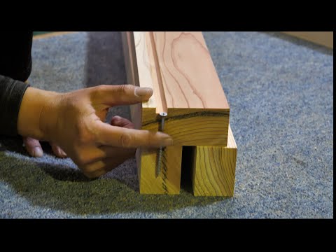How a Japanese woodworker hides cold metal in the legs of a giant table