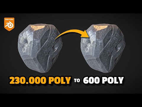 Transfer HIGH POLY details to LOW POLY object in Blender