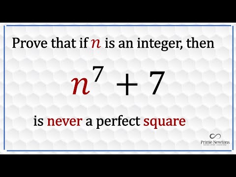 Prove that n⁷ +7 is never a perfect square.