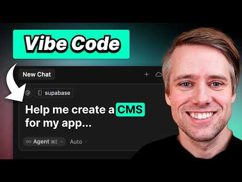 How to vibe code a backend with CMS, login, and auth in 20 min (Cursor AI + Supabase)
