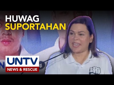 VP Duterte, sinabing huwag suportahan ang mga kandidato ng isang 'di tumutupad ng pangako