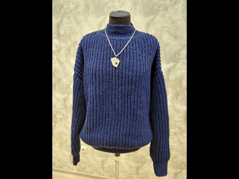 Свитер спицами оверсайз/Вяжется легко/Формат описание/