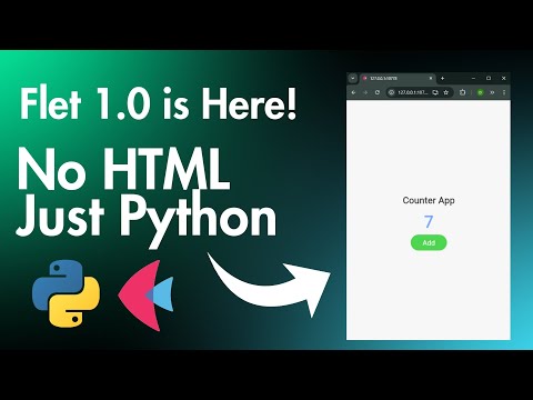 Flet 1.0 – Build Web Apps with Pure Python (No HTML, No JS)