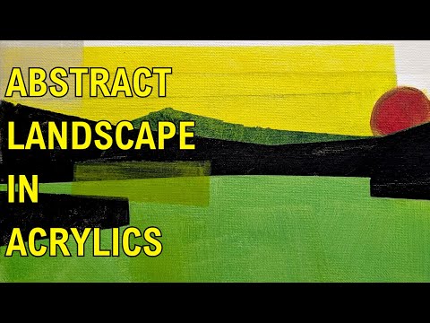 Abstract Landscape Painting Using Hard Edged Techniques