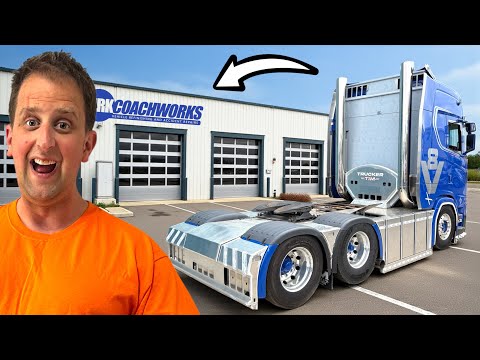 TAKING MY SCANIA V8 TO ITS NEW PAINT SHOP FOR WORK TO START! | #truckertim