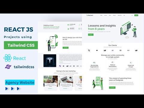 React JS Project using Tailwind CSS | Build a React Agency Website