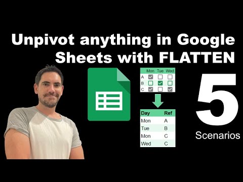 Unpivot in Google Sheets with FLATTEN: Column pairs, auto expand++