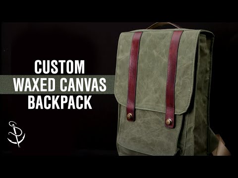 Make Your Own Waxed Canvas Backpack with Leather Accent