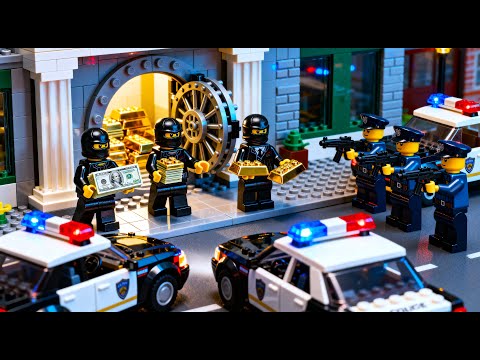 LEGO City Stop Motion🚓 Bank Robbery & Epic Police Chase