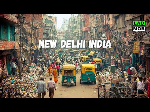 New Delhi - The Filthiest Place in India | 4K HDR Walking Tour