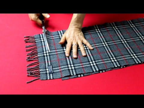 DIY안쓰는 머플러 절대 버리지 마세요! "명품"이 됩니다!/cute "mini boston bag"/made of old scarf