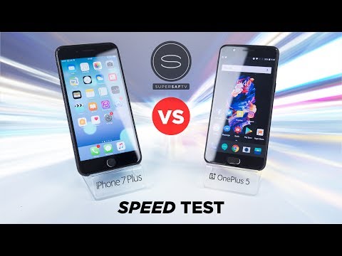 OnePlus 5 vs iPhone 7 Plus SPEED Test