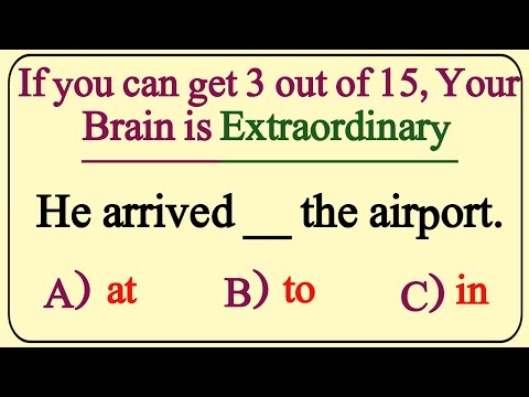 IF YOU CAN GET 3 OUT 15 , YOUR BRAIN IS EXTRAORDINARY #english #englishgrammar 
