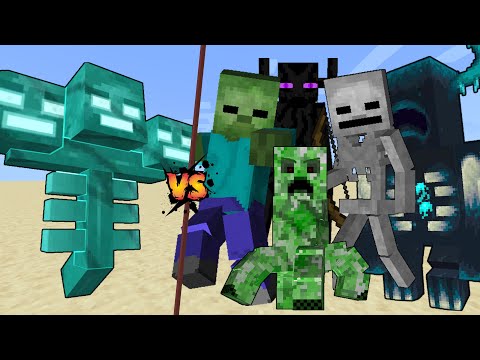 WITHERZILLA vs ALL TITAN mobs in MINECRAFT