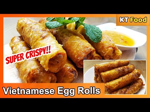 EGG ROLLS RECIPE - How to Make  Super Crispy Vietnamese Egg Rolls | KT Food Adventure