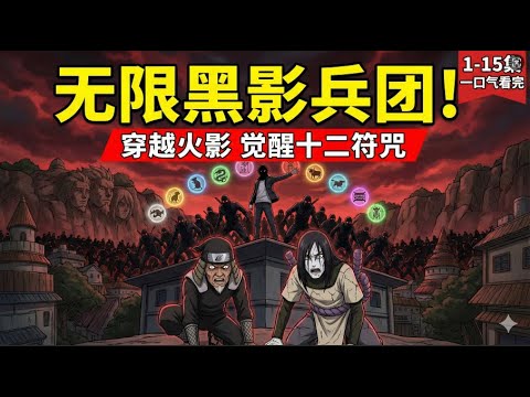 第1-15集 《木叶黑影》 穿越火影觉醒十二符咒的能力，甚至还能召唤黑影兵团#漫剧 #动态漫 #我在抖音看动漫