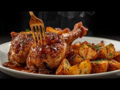 Ein berühmtes Rezept, das die Welt erobert hat! Saftige Hähnchenkeulen  Abendessen in 10 Minuten