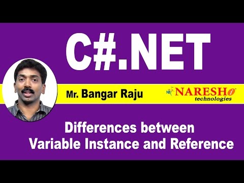 Differences between Variable Instance and Reference | C#.NET Tutorial | Mr. Bangar Raju