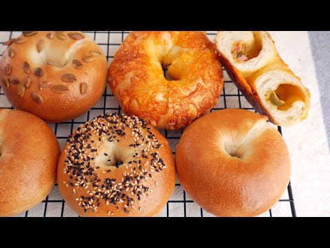 How to make crispy fluffy bagels (very simple kneading)