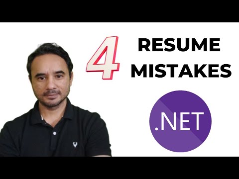 4 Resume Mistakes by .NET Developers