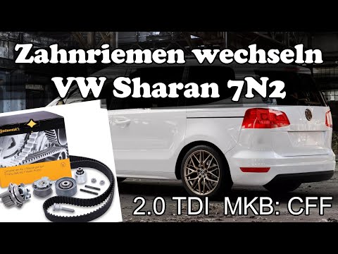 VW Sharan 2.0 TDI 7N2 Zahnriemen wechseln (VW Sharan 2.0 TDI 7N2 Timing Belt Change)