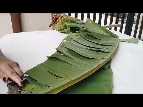 How to cut a banana leaf for crafts!