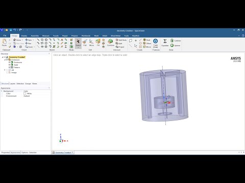 BioProcessing mixing tank fermenter geometry creation in Ansys Spaceclaim