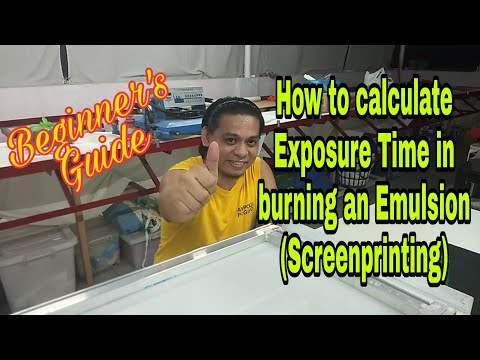 Calculate Emulsion Exposure Time | Extra income Screen Printing Business | SirTon Prints