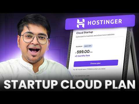 HOSTINGER Cloud Startup Plan Features | Cloud Hosting At ₹599/Month | Best Cloud Hosting For Website