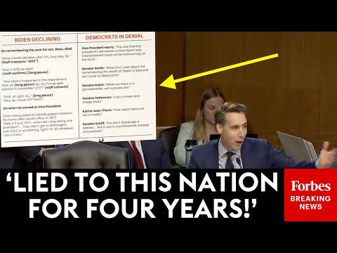 BREAKING NEWS: Hawley Brings The Receipts To Directly Accuse Dem Colleagues Of Lying About Biden
