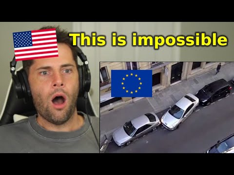 American reacts to INCREDIBLE European Parallel Parking